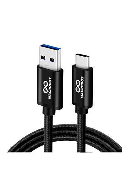 MACROBOT USB-C ŞARJ VE HIZLI VERİ TRANSFERİ KABLOSU 5000MBS USB 3.0
