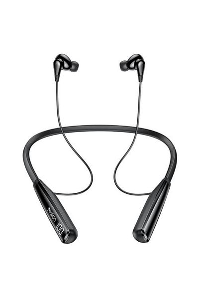 Yesido YSP22 Digital Display Magnetic Neckband Bluetooth Earphone(Black)