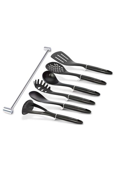 Berlinger Haus Ustensile de bucatarie cu suport de perete 7 buc Royal Black Collection