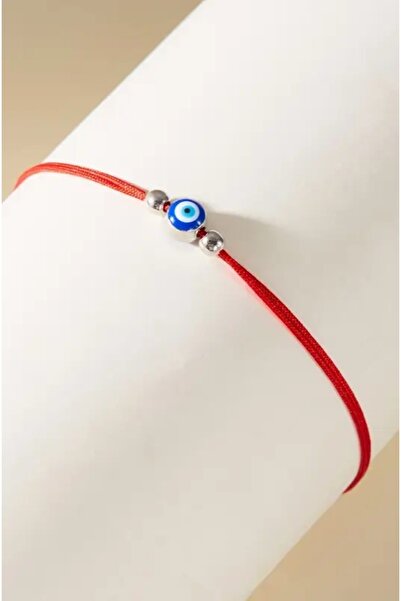 bygüneşaccessories Altın Kaplama Mineli Göz Figürlü Kırmızı Ip Tasarım Şans B...