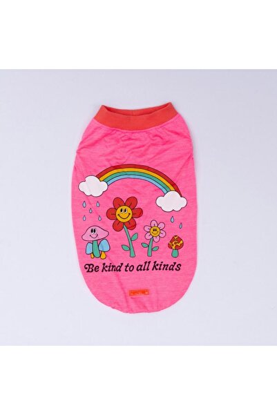 Pawstar Neon Pembe Be Kind Kedi Köpek Tişörtü - Kedi Köpek Kıyafeti