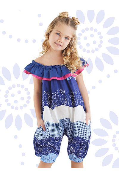 Denokids Flamenco-Jumpsuit aus Popeline für Mädchen
