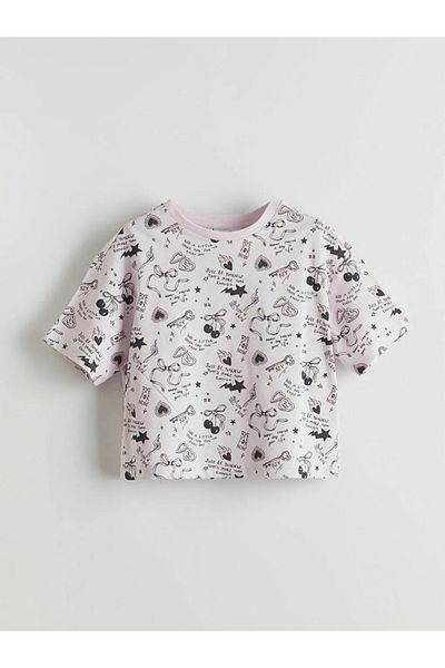 LC Waikiki Lcw Kids Crew Neck Girls' Crop T-Shirt