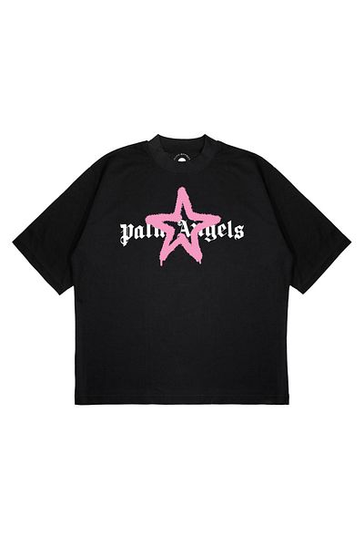 TRAGEDY Tricou unisex oversize Palm Angels Star imprimat Boxy Fit din țesătură groasă