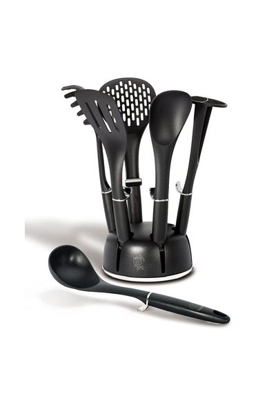 Berlinger Haus Ustensile de bucătărie într-un set de suport de 7 piese Royal Black Collection