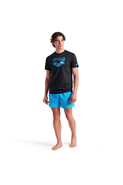 ARENA Ανδρικό μαύρο μπλουζάκι σε καθημερινό στυλ Water Prints 009403500