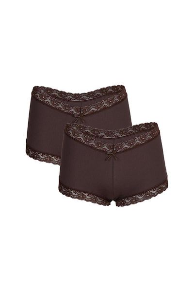 Celira Women's Cotton 2-Piece Boxer Brown 40265