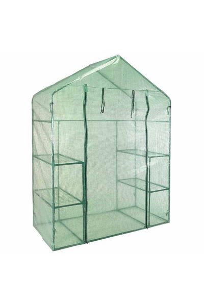 Progarden Magazin de depozitare de gradina cu intrare si 4 rafturi 143 x 73 x 195 cm