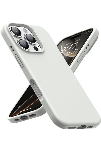 AWH iPhone 16 Pro Case: Shockproof Liquid Silicone, Soft Lining Ultra Slim Drop Protection (White)