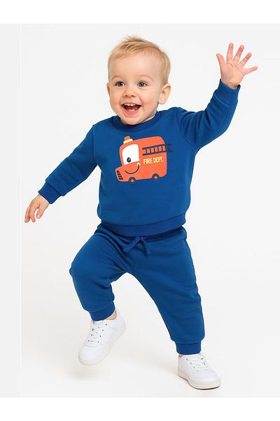 Denokids Set de trening Firefighter Baby Boy Bleumarin