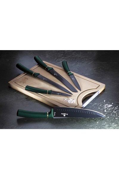 Berlinger Haus Emerald Collection non-stick knife set + 6-piece cutting board