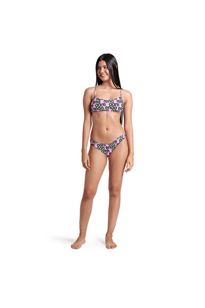 ARENA Logotype Bandeau Kadın Beyaz Yüzücü Bikini 007081115
