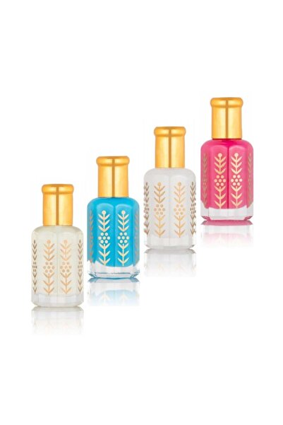 abaq atyabi مجموعة المسك برائحة، التوت البري، طهارة فاخر، لافندر، باودر، 4قطع 6 ملي