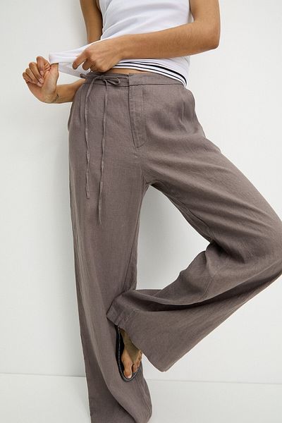 Pull & Bear 100% linen trousers