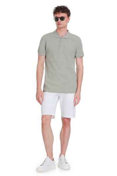 Hatemoğlu Μπλουζάκι Khaki Regular Fit 100% βαμβακερό γιακά πόλο