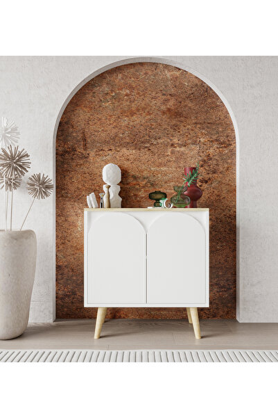 VM VERTEX MOBİLYA Venezia Ahşap Ayaklı Bohem Konsol-çok Amaçlı Dolap-vitrin S...
