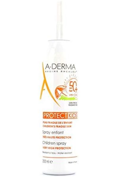 A-DERMA بخاخ حماية الأطفال من أ-ديرما بعامل حماية من الشمس 50+، 200 مل