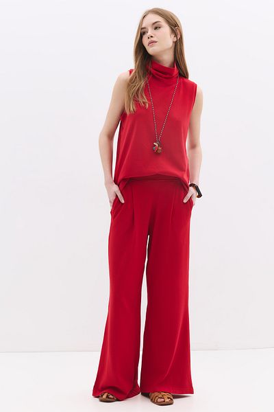 No Matter What Comfortable Cut Trousers with Elastic Waist