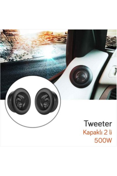 caralp Carub Oto Kapaklı Tweeter Küçük Hoparlör 500W 2'li