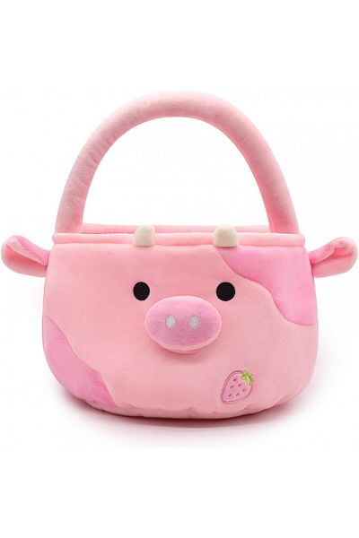 Desdfcer Coș de Paște pentru copii Desdfcer, textil, roz, 30 x 32 cm