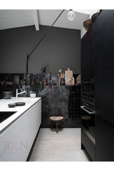 BRN Reklam Matte Black Self-Adhesive Table Cabinet White Goods Covering Foil