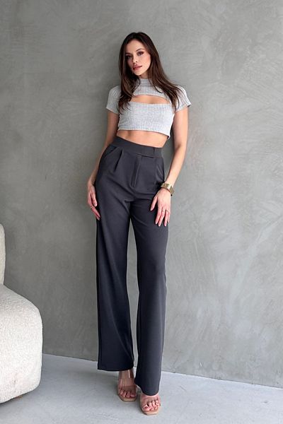 Know Women's Lycra Velcro Closure Smoked Palazzo Pants