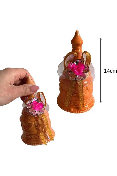 Naramaki Coș decorativ de Paște, multicolor, ceramică/lemn, 14 cm