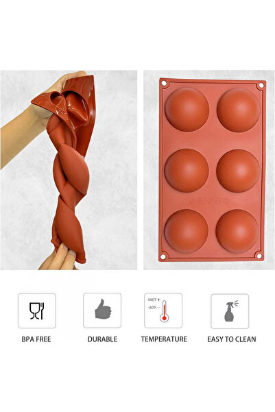 Winwild Set de 3 forme pentru ciocolata/prajituri cu un picurator si 2 pensule Winwild, silicon, maro