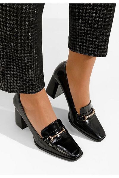 B T Shoes Black Noriana heeled loafers