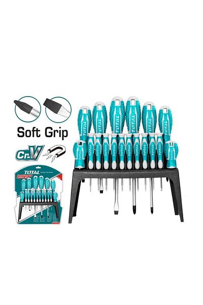 TOTAL 18 Pcs Screwdriver Set THT250618