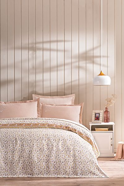 Puffy Perula Single Pique Set - Powder