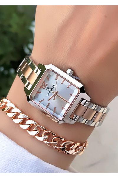Daniel Klein Daniel Klein Small Square New Season Women's Watch with Bracelet Gift