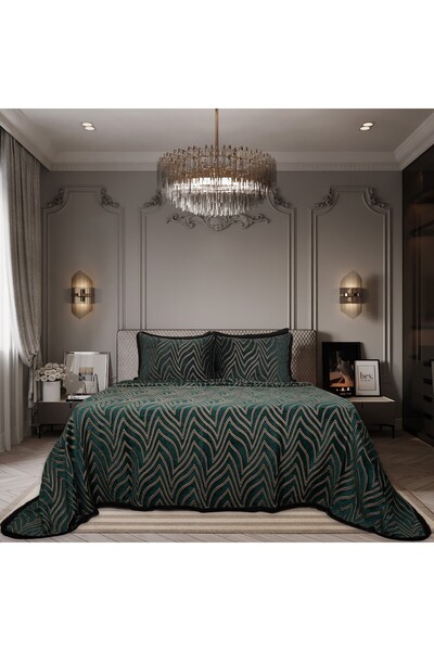 Lidoma Home ELVIRA SONIL ΣΕΤ ΔΙΠΛΟΥ ΑΝΕΠΙΠΛΕΥΡΟΥΜΕΝΟΥ ΚΡΕΒΑΤΙΟΥ Πικέ ΠΡΑΣΙΝΟ