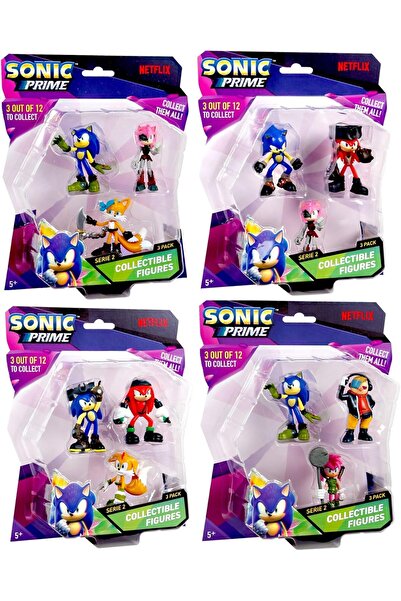 Sonic Prime Figure Blister 3Pack - Netflix Series Collectible Figurines
