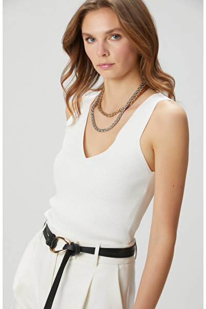 Network Kırık Beyaz Triko Atlet