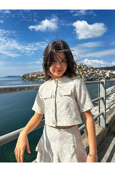 Hilal Akıncı Kids Girl's Short Sleeve Pocket Suit