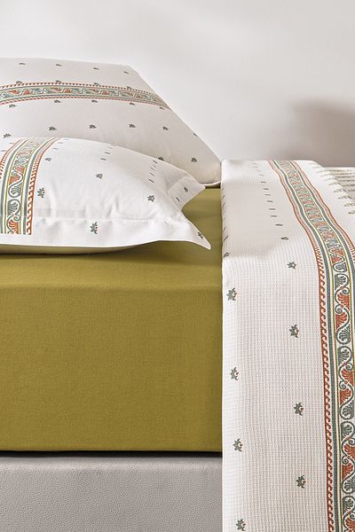 Puffy Beige Lotus Double Pique Set