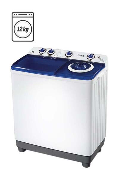 İMPEX غسالة ملابس نصف أوتوماتيكية سعة 12 كجم، غسيل الملابس 12 كجم، 420 واط، أ...
