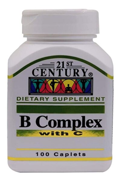 21st Century كبسولات فيتامين ب المركب مع فيتامين ج - 100 كبسولة