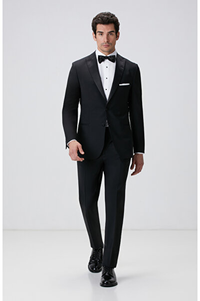 Network Siyah Yün Karışımlı Smokin Takım Elbise