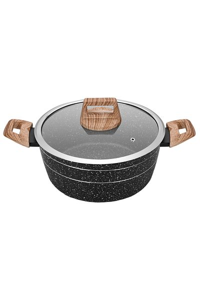 Auroware Non Stick 20cm Casserole with Lid Forged Aluminium, Dishwasher safe, High grade material