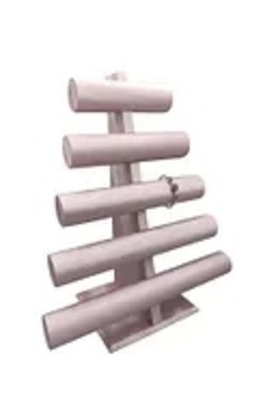 MeGass Dekor Domestic Production Luxury Imera Leather Fabric Pink Color Length 45 cm Width 38 cm 5-Piece t Model Bracelet Display