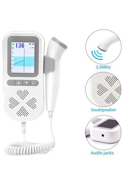COOYA Rechargeable fetal Doppler,clear readings,can distinguish the heartbeat of the fetus and the mother