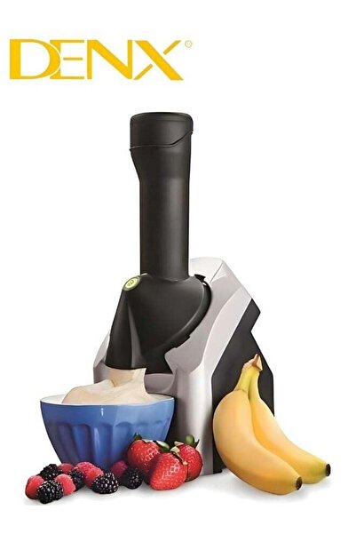 Denx ماكينة صنع الحلويات والآيس كريم باللون الفضي/الأسود
