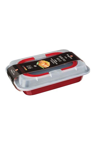 Berlinger Haus Baking tray with lid Burgundy Metallic Line 36.5x24.5x5.5 cm