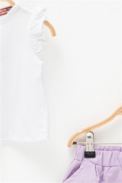 Zeyland Kislány fodros ujjú póló és rövidnadrág szett (3-36 hónap)