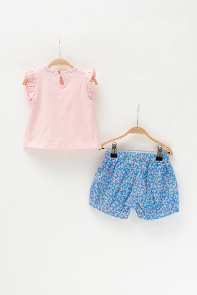Zeyland Set aus T-Shirt mit Rüschenärmeln und Shorts mit Blumentaschen für Babys (3–36 Monate)