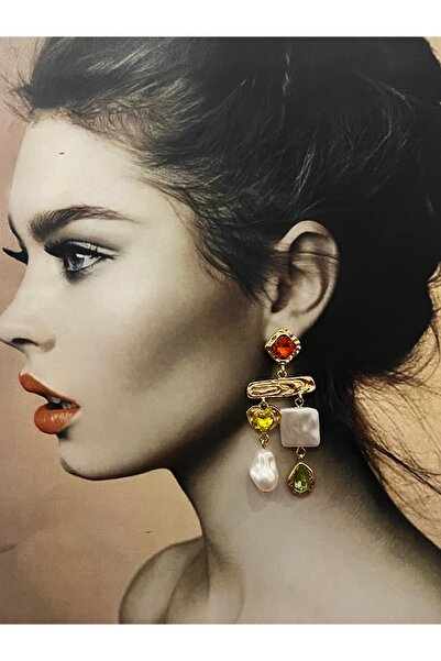 AKAMEN Dangle Colorful Stone Earrings