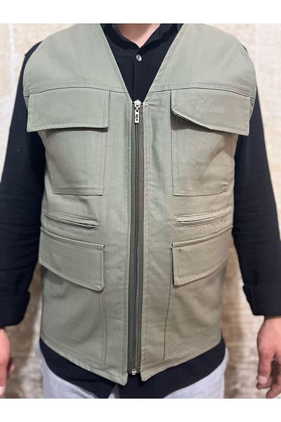 MODA 7 Pocket Lined Linen Summer Vest
