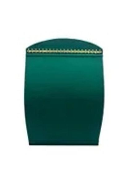 MeGass Dekor Domestic Production Suede Fabric Green Color 34 cm / 24 cm Upright Curved Jewelry Stand
